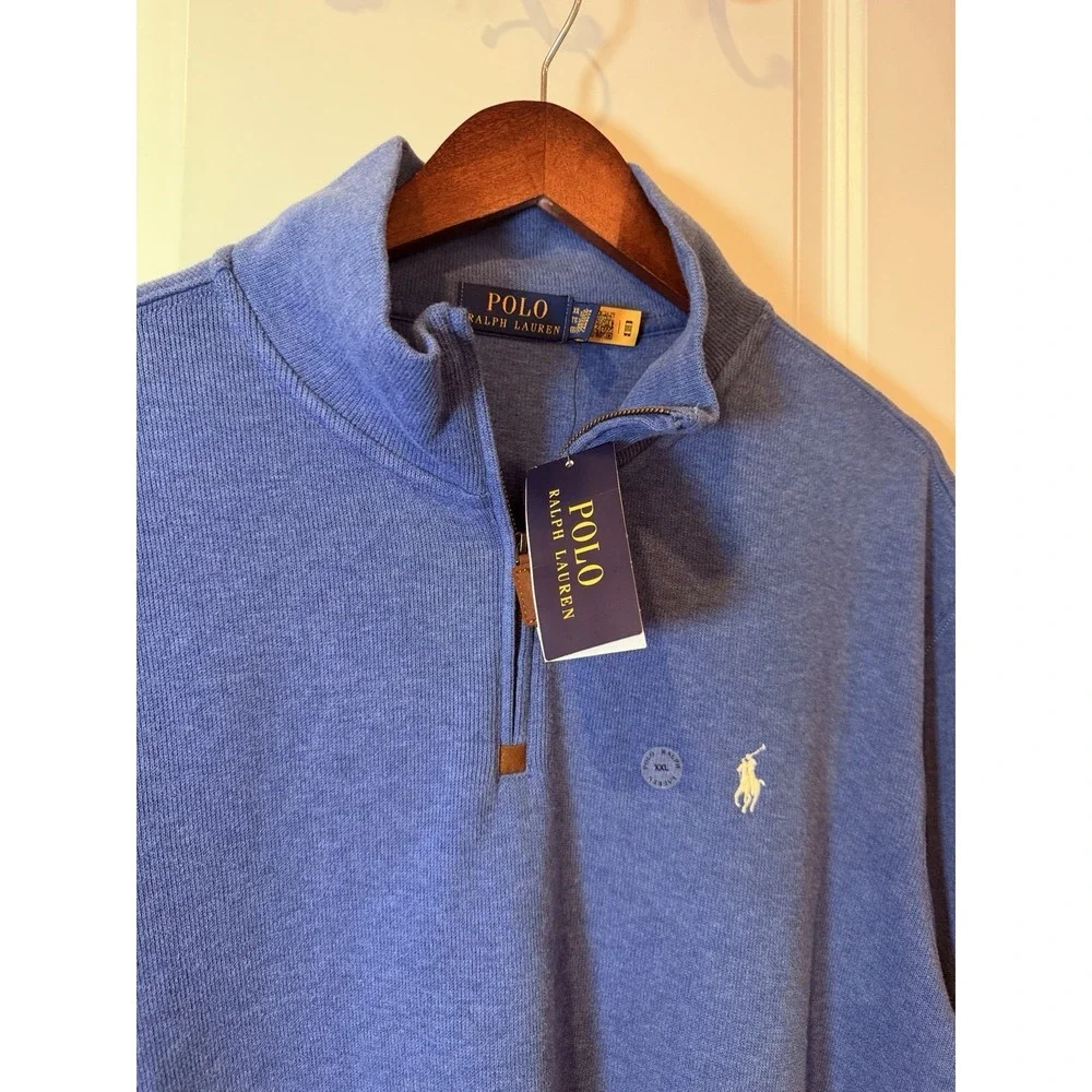 Polo Ralph Lauren Quarter-Zip Pullover Men's XXL Blue NWT $125